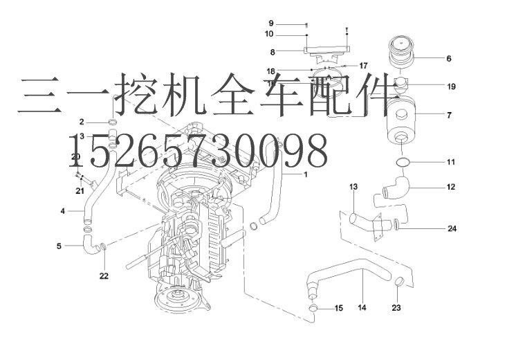 三一挖机 SY235 A810102070273 进气系统 (2)
