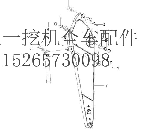 三一挖机 SY235 11416881 工作装置1 (2)