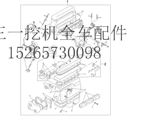 三一挖机 SY235 60032430 发动机垫片 (2)