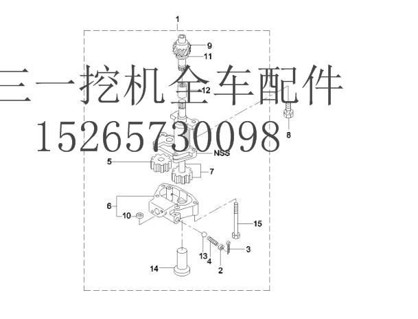 三一挖机 SY235 60032433 机油泵和滤网 (2)