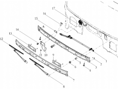 DZ14251150035,Wiper bracket outer plate X3000,济南向前汽车配件有限公司