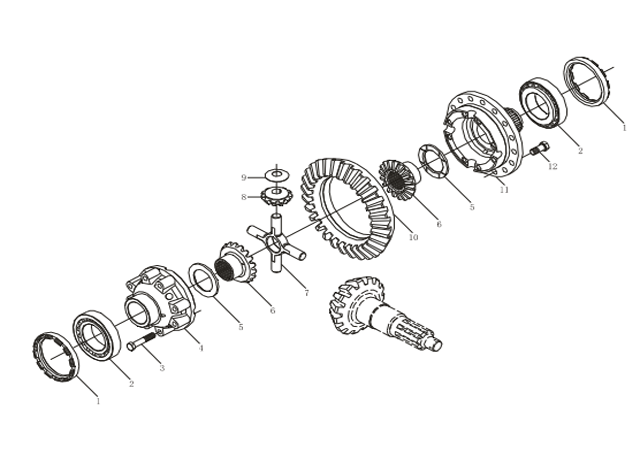 DZ9114420671,Bevel gear pair,济南向前汽车配件有限公司