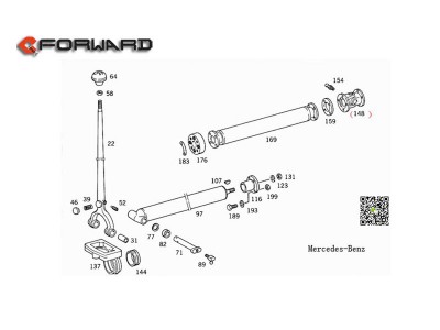 357 268 00 89,Shift connecting shaft universal joint,济南向前汽车配件有限公司