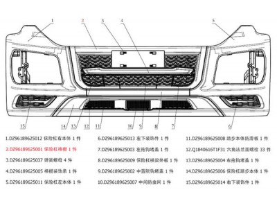 DZ96189625001,Bumper grille,济南向前汽车配件有限公司