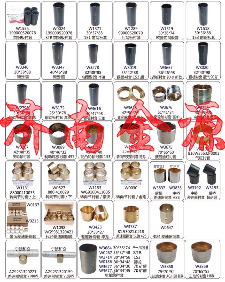 前鋼板襯套 復合  W0580/99000520078