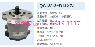 QC18/13-D14XZJ,动力转向齿轮泵,济南泉达汽配有限公司