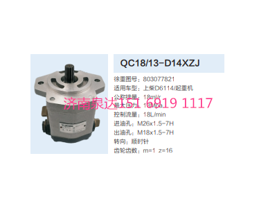 QC18/13-D14XZJ,动力转向齿轮泵,济南泉达汽配有限公司