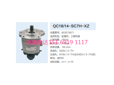 QC18/14-SC7H-XZ,动力转向齿轮泵,济南泉达汽配有限公司