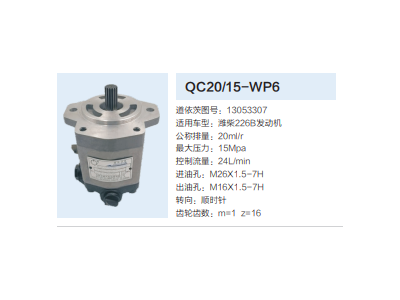 QC20/15-WP6,动力转向齿轮泵,济南泉达汽配有限公司