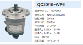 13053307,动力转向齿轮泵,济南泉达汽配有限公司