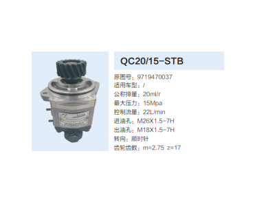 QC20/15-STB,动力转向齿轮泵,济南泉达汽配有限公司