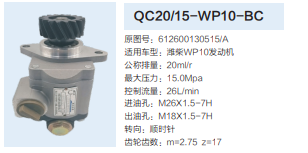 612600130515,齿轮泵,济南泉达汽配有限公司