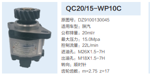 QC20/15-WP10C,齿轮泵,济南泉达汽配有限公司