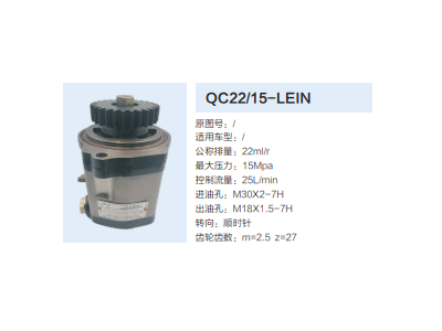 QC22/15-LEIN,齿轮泵,济南泉达汽配有限公司