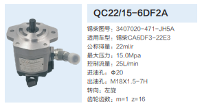 QC22/15-6DF2A,齿轮泵,济南泉达汽配有限公司