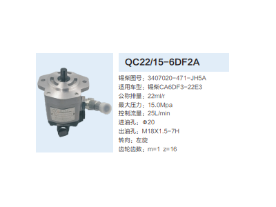 QC22/15-6DF2A,齿轮泵,济南泉达汽配有限公司