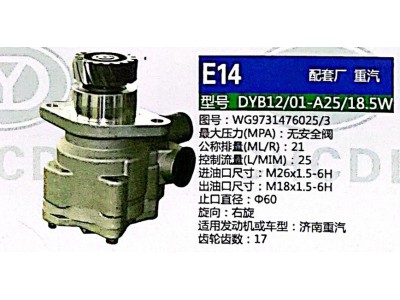 WG9731476025,转向助力泵,济南泉达汽配有限公司