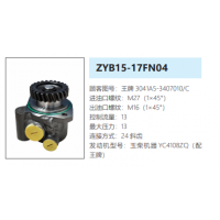 ZYB15-17FN04玉柴發(fā)動(dòng)機(jī)方向助力泵轉(zhuǎn)向油泵液壓泵