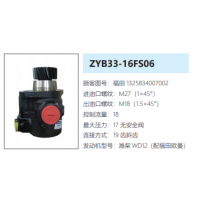 ZYB33-16FS06福田歐曼轉(zhuǎn)向油泵助力泵液壓油泵