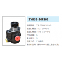 ZYB33-20FS02江淮格爾發(fā)轉(zhuǎn)向油泵助力泵液壓油泵