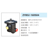 ZYB52-14DS04陕汽德龙转向泵助力泵液压油泵叶片泵