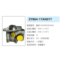 ZYB64-17AN01T福田欧曼转向助力泵转向油泵转子泵动力泵