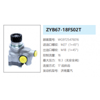 ZYB67-18FS02T重汽豪沃博世共軌D10轉向助力泵轉向油泵轉子泵動力泵