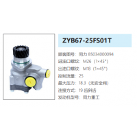 ZYB67-25FS01T同力礦山車轉向助力泵轉向油泵轉子泵動力泵