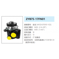 ZYB75-17FN01苏州金龙客车转向助力泵液压油泵转子泵动力泵