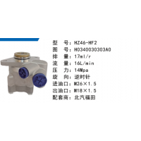 HZ46-HF2北汽福田歐曼動力轉(zhuǎn)向泵方向助力泵液壓泵轉(zhuǎn)子泵葉片泵