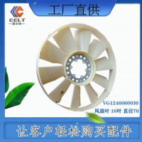 VG1246060030  风扇叶 10叶 直径70 供应重汽T5G 汕德卡汽车配件
