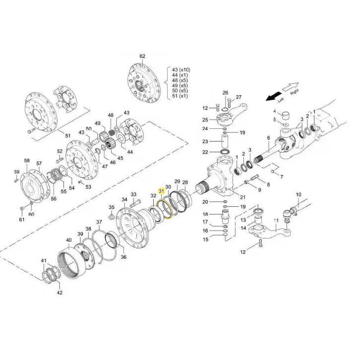 HD90009340138,Shaft seal ring left,济南向前汽车配件有限公司