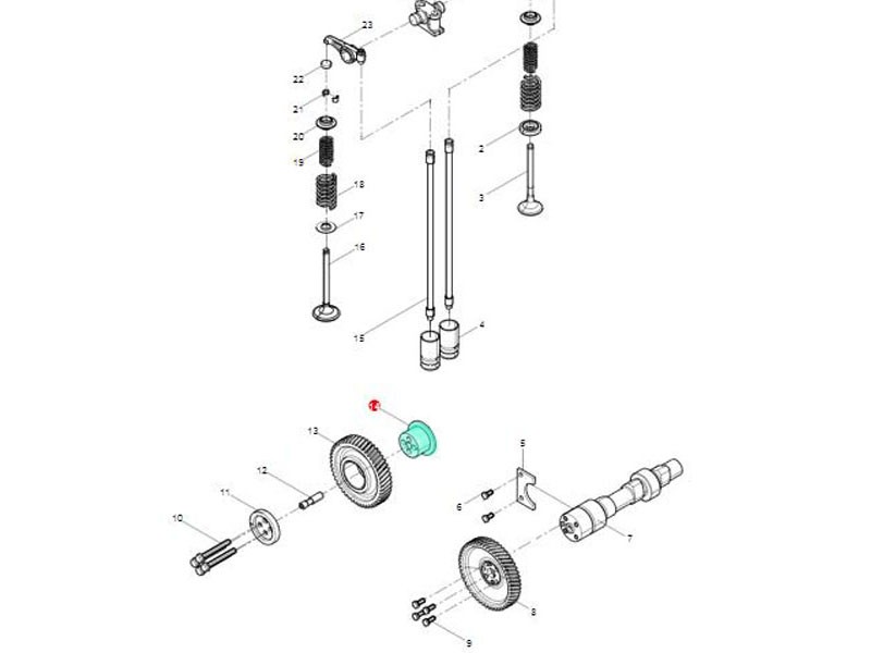 61560050044,Intermediate gear shaft,济南向前汽车配件有限公司