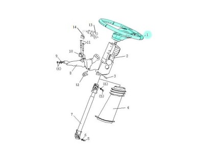 DZ9X189460101,Steering wheel Assembly - Leather - Voice,济南向前汽车配件有限公司