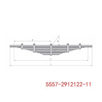 乌拉尔汽车底盘减震钢板弹簧 5557-2912122-11