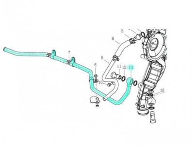 202V09702-5014,Carburetor return pipe,济南向前汽车配件有限公司