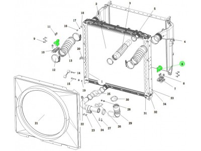 DZ9X259538062,Cooler mounting bracket,济南向前汽车配件有限公司