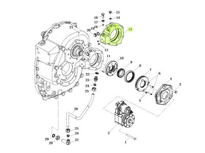 L903014900 输入轴后轴承盖,Input shaft rear bearing cover,济南向前汽车配件有限公司