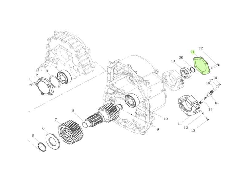 陕汽德龙 株齿ZQC2000 传动分动箱系统 L903014300  里程表盖端盖/L903014300  里程表盖端盖