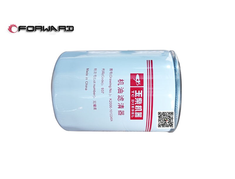 K2000-1012240A,Oil filter YC6M,济南向前汽车配件有限公司