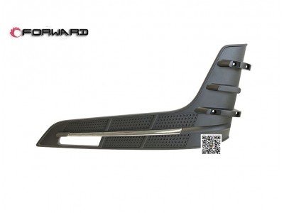 DZ16251110027,Front face mask left grille assy,济南向前汽车配件有限公司
