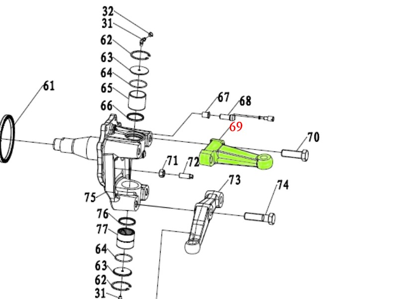 HD90009410587,Two-axle knuckle arm,济南向前汽车配件有限公司