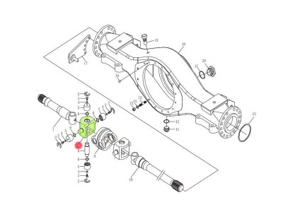 HD91009420016,Cross shaft frame,济南向前汽车配件有限公司