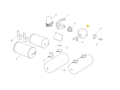 WG9000360713   储气筒总成5L,Air reservoir assembly 5L,济南向前汽车配件有限公司