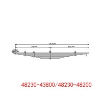 48230-43800 48230-48200 重型汽車后鋼板彈簧