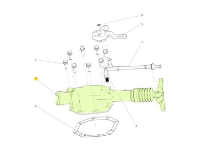 AZ2203216001  6 挡小盖总成（双杆）,6 small cover assembly (double rod),济南向前汽车配件有限公司