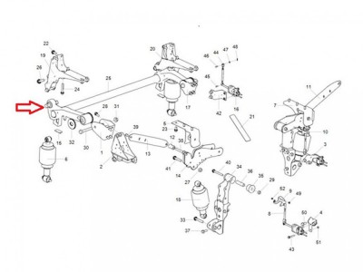 810-96210-0609 驾驶室前悬衬套（前）,Cab front suspension bushing. - Front,济南向前汽车配件有限公司