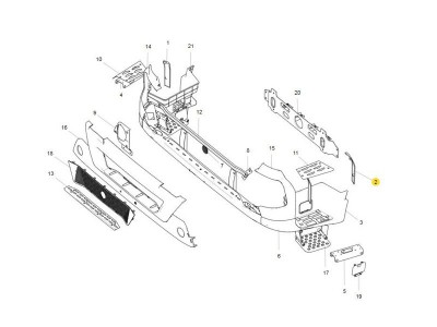 WG1664245005  保险杠左盖板,Left bumper cover,济南向前汽车配件有限公司