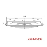 奔驰后钢板弹簧总成 3583200508