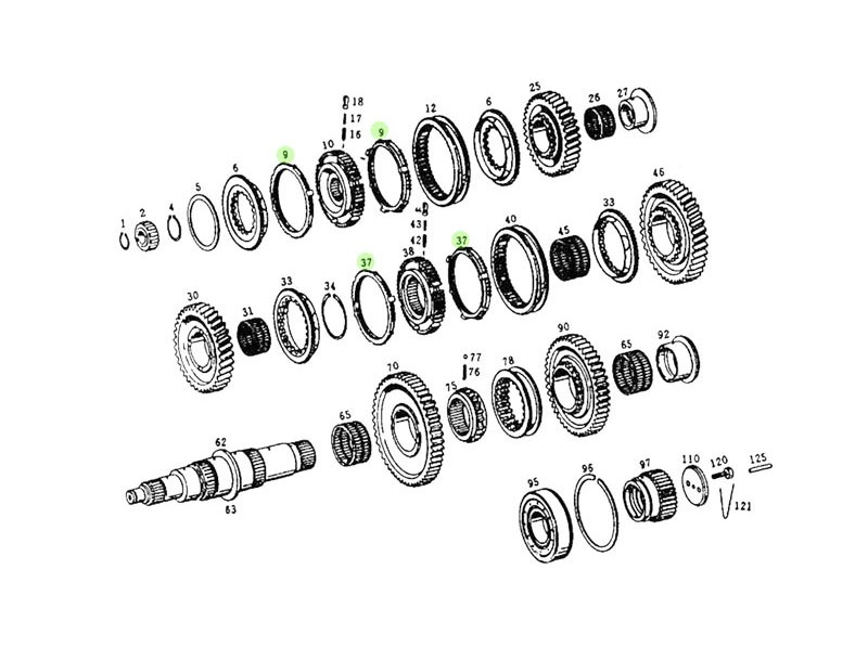 1272 304 076 3/4档同步环环,3/4 speed synchronous ring,济南向前汽车配件有限公司